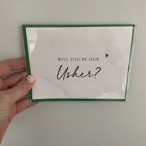 Will You Be Our Usher Card‎ New